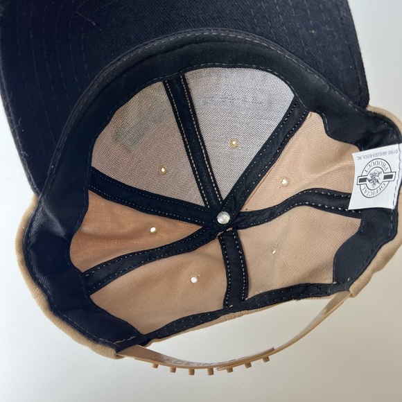 Vintage Bud Light Budweiser Volleyball Baseball Snapback Hat Cap Tan/Black USA - Picture 4 of 4